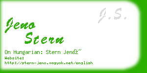 jeno stern business card